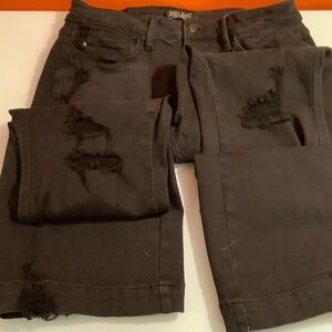 Judy blue black flare jeans distressed 14 women’s